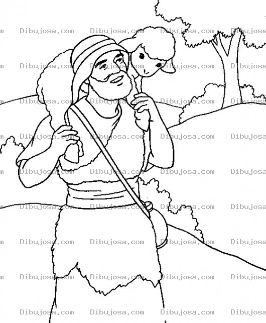 Dibujo para colorear Dibujo Biblico De La Oveja Perdida Para Pintar Y Colorear