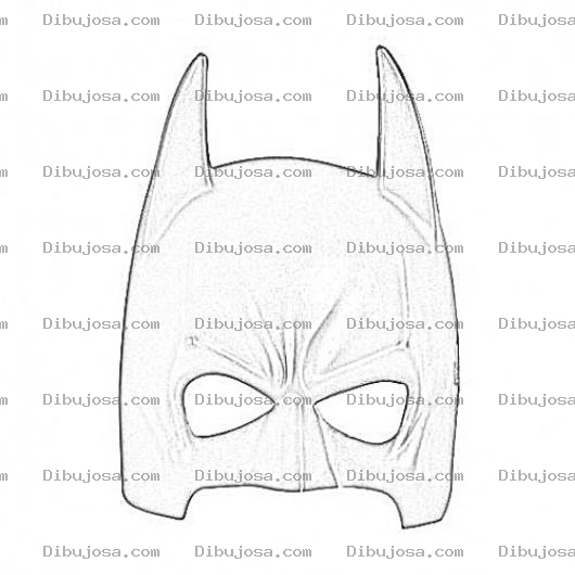 Dibujo para colorear Mascara De Batman Para Pintar Y Colorear Dibujo De La Mascara De Bat Man