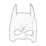 Dibujo para colorear Mascara De Batman Para Pintar Y Colorear Dibujo De La Mascara De Bat Man