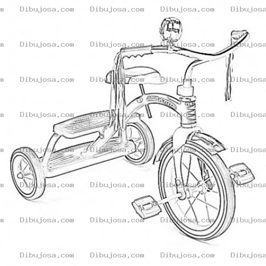 Dibujo para colorear Dibujo De Triciclo Para Pintar Y Colorear