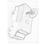 Dibujo para colorear Pintar Camion De Juguete Con Antena Parabolica