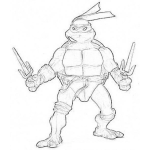Dibujo para colorear Dibujo De Tortuga Ninja Para Pintar Y Colorear