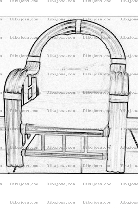 Dibujo para colorear Dibujo De Un Sillon De Mimbre Para Colorear