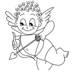 Dibujo para colorear Dibujo De Cupido Colocho Y Morocho Para Pintar Y Colorear