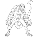 Dibujo para colorear Hombre Lagartija Para Pintar Y Colorear