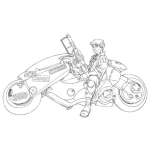 Dibujo para colorear Super Moto Para Pintar Y Colorear Dibujo De Motona Del Futuro