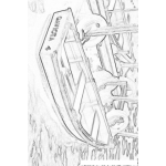 Dibujo para colorear Dibujo De Una Lancha En Amatitlan Para Colorear
