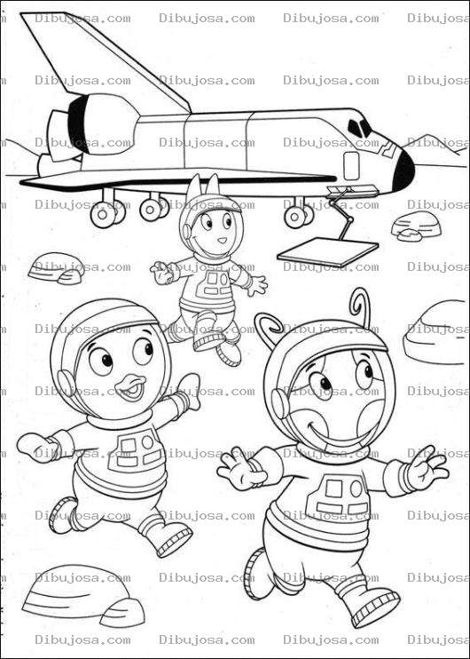 Dibujo para colorear Dibujo De Los Backyardigans En La Luna Para Pintar Y Colorear