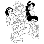 Dibujo para colorear Todas Las Princesas Para Pintar Y Colorear Dibujo De Todaslasprincesitas