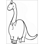 Dibujo para colorear Dinosaurio con camisa Polo