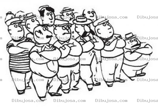Dibujo para colorear Trabajadores En Guelga Para Pintar Y Colorear