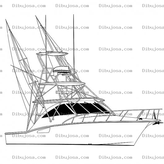 Dibujo para colorear Dibujo De Yate Para Pintar Y Colorear