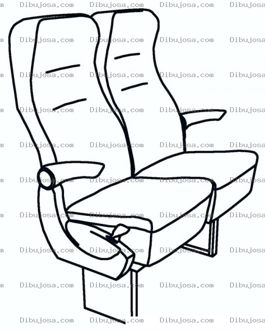 Dibujo para colorear Dibujo De Butacas De Avion Para Pintar Y Colorear