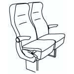 Dibujo para colorear Dibujo De Butacas De Avion Para Pintar Y Colorear