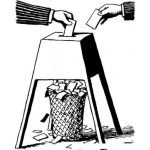 Dibujo para colorear Voto Tirado A La Basura Para Pintar Y Colorear