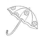 Dibujo para colorear Sombrilla De Floresitas Para Pintar Y Colorear
