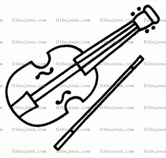 Dibujo para colorear Dibujo De Violin Para Pintar Y Colorear