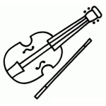 Dibujo para colorear Dibujo De Violin Para Pintar Y Colorear