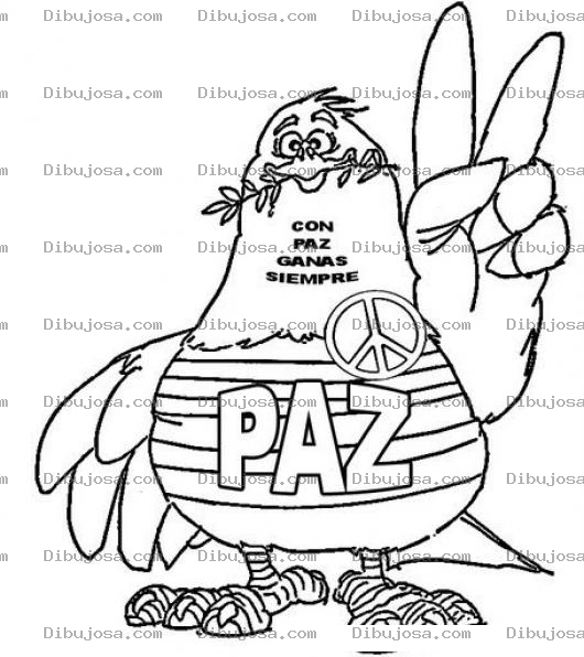 Dibujo para colorear La Paloma De La Paz Para Pintar Y Colorear