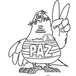 Dibujo para colorear La Paloma De La Paz Para Pintar Y Colorear