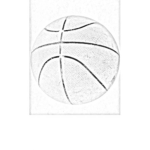 Dibujo para colorear Colorear Pelota De Basquetbol