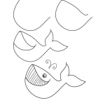Dibujo para colorear Como Dibujar Un Ballena Paso A Paso
