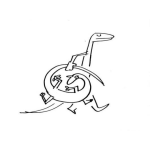 Dibujo para colorear Dibujo De Gecko Cargando A Otro Gecko Enroscado Para Pintar Y Colorear