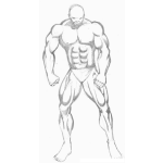 Dibujo para colorear Dibujo De Pelon Musculoso Para Pintar Y Colorear