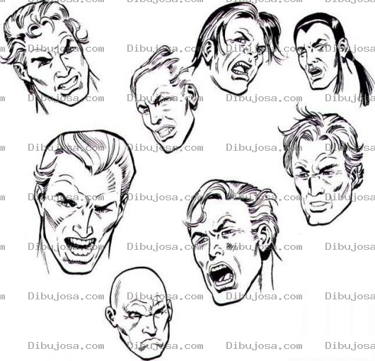 Dibujo para colorear Caras De Hombres Para Pintar Y Colorear