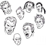 Dibujo para colorear Caras De Hombres Para Pintar Y Colorear