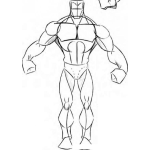Dibujo para colorear Cuerpo De Ironman Para Pintar Y Colorear