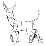 Dibujo para colorear Dibujo De Burro Con Pantalones Para Pintar Y Colorear