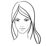 Dibujo para colorear Cara De Mujer Bonita Para Pintar Y Colorear