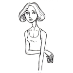 Dibujo para colorear Dibujo De Muer Bulimica Y Bebedora Para Pintar Y Colorear
