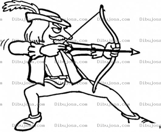 Dibujo para colorear Dibujo De Robin Hood Para Pintar Y Colorear A Robin Jud
