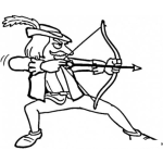 Dibujo para colorear Dibujo De Robin Hood Para Pintar Y Colorear A Robin Jud