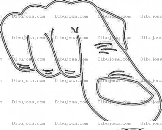 Dibujo para colorear Dibujo De Dedo Apuntador Para Pintar Y Colorear
