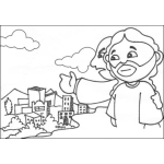 Dibujo para colorear Si Postrado Me Adorares Todo Esto Te Dare Dibujo Del Diablo Tentando A Jesus Para Pintar Y Colorear