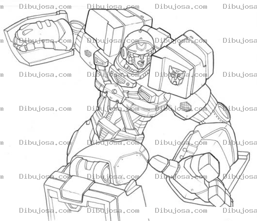 Dibujo para colorear Dibujo De Transformer Para Pintar Y Colorear