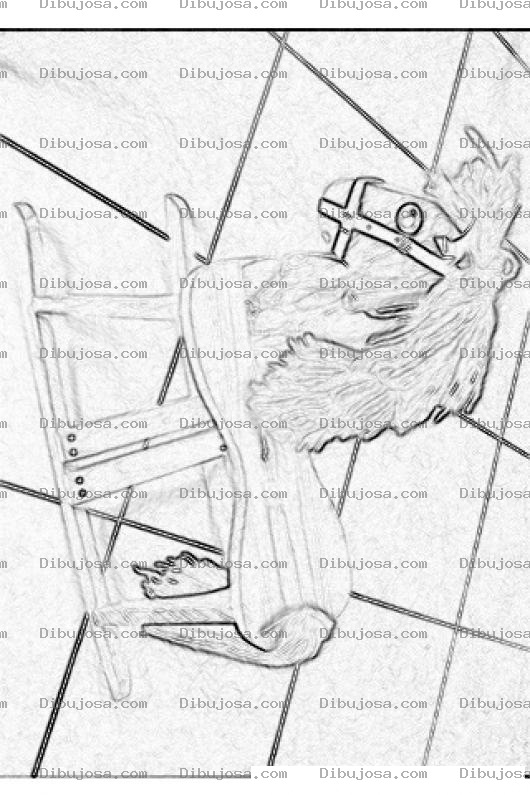 Dibujo para colorear Colorear Y Pintar Un Caballito De Madera