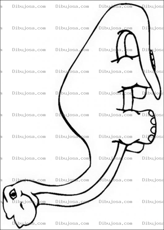 Dibujo para colorear Dinosaurio de cuello largo