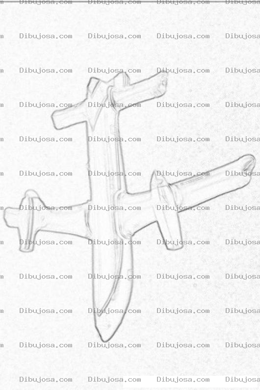 Dibujo para colorear Colorear Un Avion De Juguete Volando