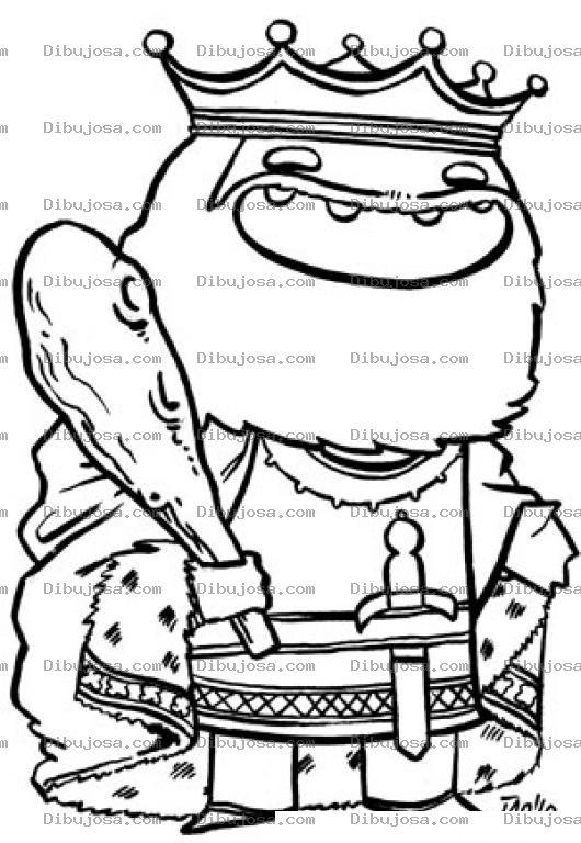 Dibujo para colorear Dibujo Del Rey Cavernicola Para Pintar Y Colorear