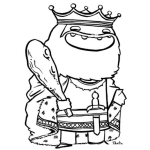 Dibujo para colorear Dibujo Del Rey Cavernicola Para Pintar Y Colorear