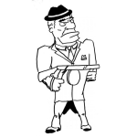 Dibujo para colorear Dibujo De Sony Malone Hombre De La Mafia Para Pintar Y Colorear