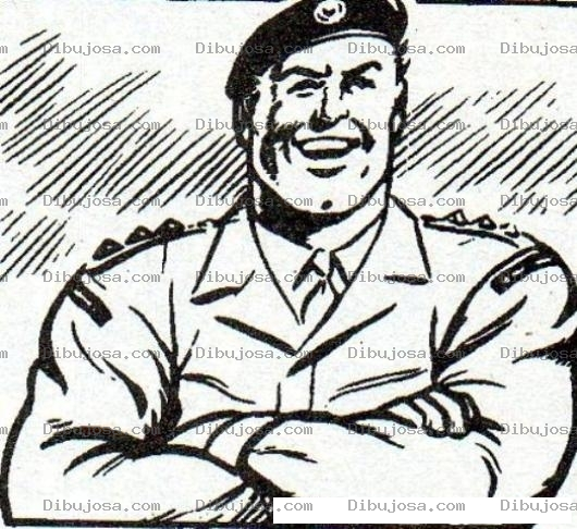 Dibujo para colorear Dibujo De Capitan Del Ejercito Para Pintar Y Colorear