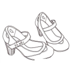 Dibujo para colorear Zapatos De Nena Para Pintar Y Colorear