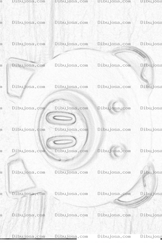 Dibujo para colorear Colorear Chanchito Cara De Cerdito Nariz De Cochito