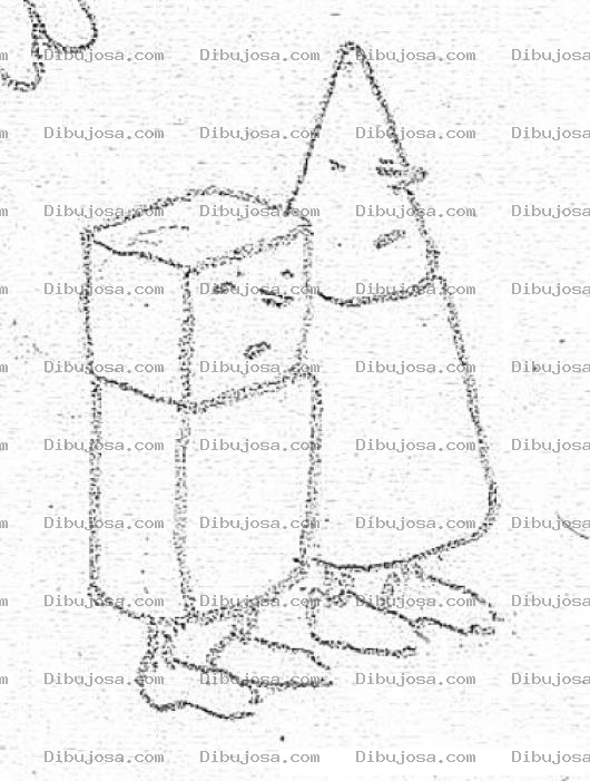 Dibujo para colorear Cubito Y Conito Para Pintar Y Colorear