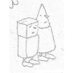 Dibujo para colorear Cubito Y Conito Para Pintar Y Colorear